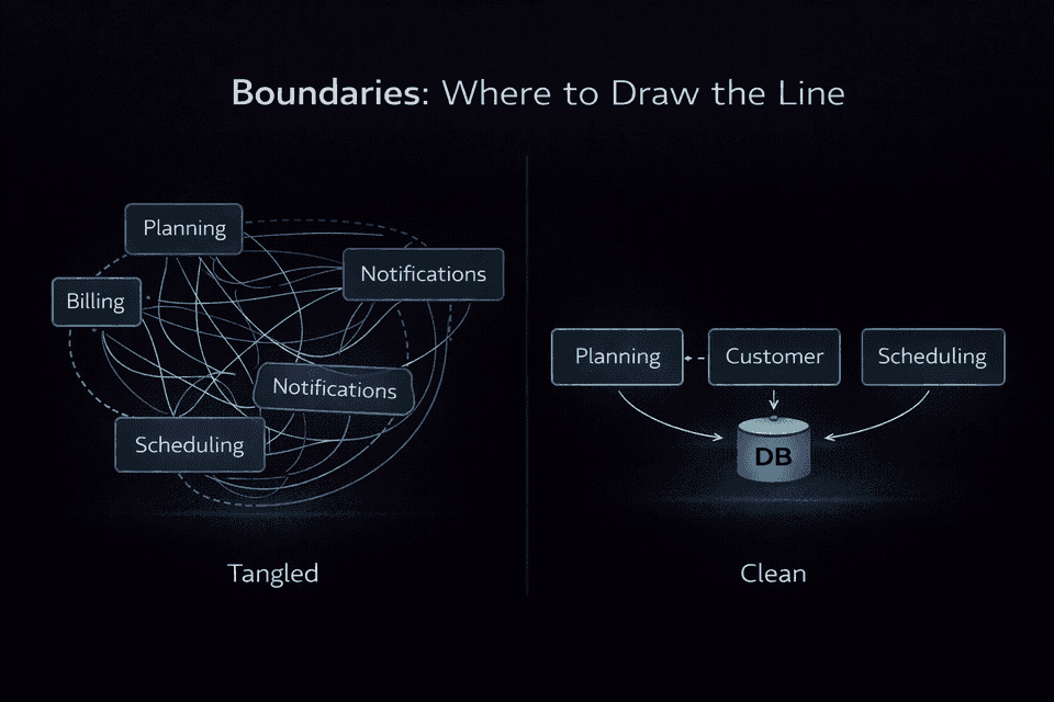 Clean boundaries vs tangled boundaries